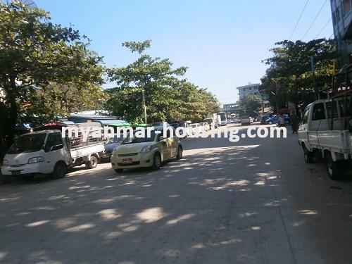 Myanmar real estate - for sale property - No.1100 - Ground floor for sale in Tarmway ! - View of the road,