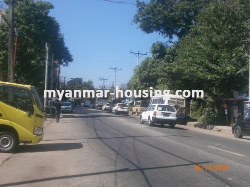 Myanmar real estate - for sale property - No.1333 - Landed house for sale in Mayangone Township. - View of the road,