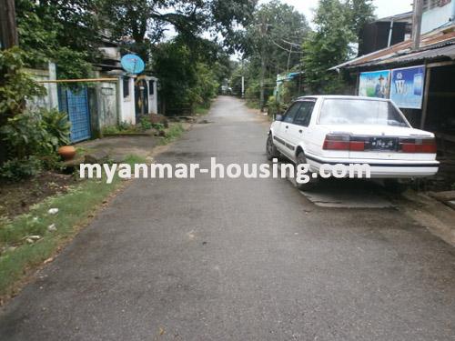 Myanmar real estate - for sale property - No.1431 - A good landed house for family living in Thin Gann Gyun ! - view of the street