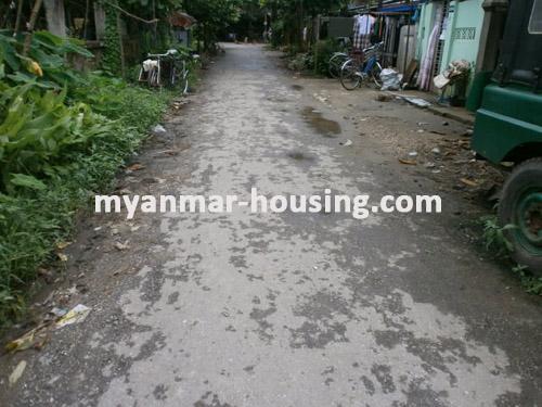 Myanmar real estate - for sale property - No.1433 - A property of landed house  in Thin Gann Gyun ! - View of the street.