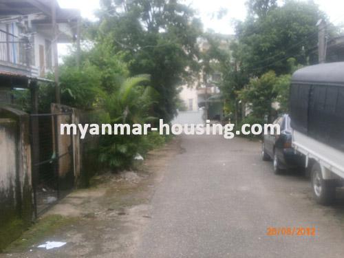 Myanmar real estate - for sale property - No.1438 - A good landed house to sell in Hlaing township . - View of the street.