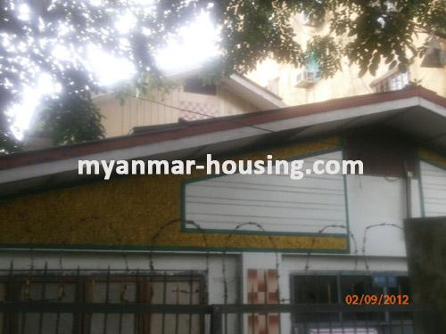 Myanmar real estate - for sale property - No.1450 - Two-storey building for sale on Kabar Aye Pagoda Road. - view of the house.