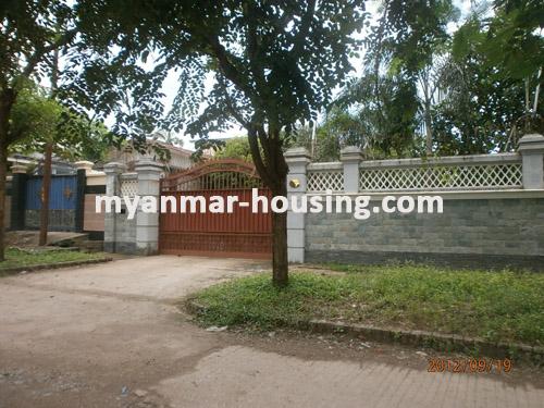 Myanmar real estate - for sale property - No.1502 - Wide landed house good for family to sell in Yankin Township! - view of the outside .