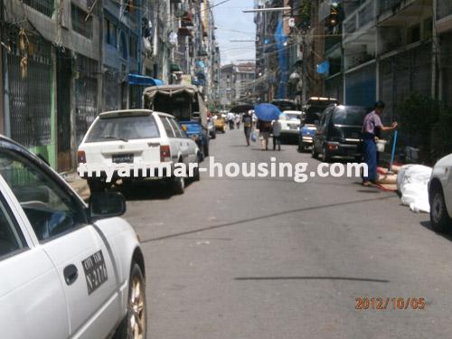 Myanmar real estate - for sale property - No.1542 - Apartment with fair price in Lanmadaw township! - View of the street.