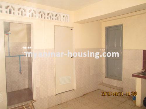 Myanmar real estate - for sale property - No.1551 - Ground floor, good for business to sell in Hledan. - View of the bathroom and toilet.