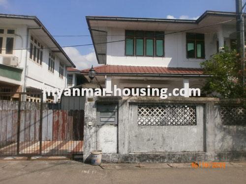 Myanmar real estate - for sale property - No.1555 - Landed house to sell in Kamaryut township! - View of the infront.