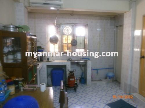 Myanmar real estate - for sale property - No.1559 - Apartment with decorated to sell in Pazundaung township! - View of the kitchen room.