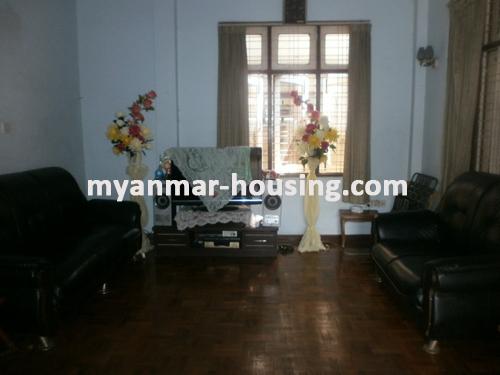 Myanmar real estate - for sale property - No.1582 - A Good landed house to sell in Thin Gann Gyun township! - View of the living room.