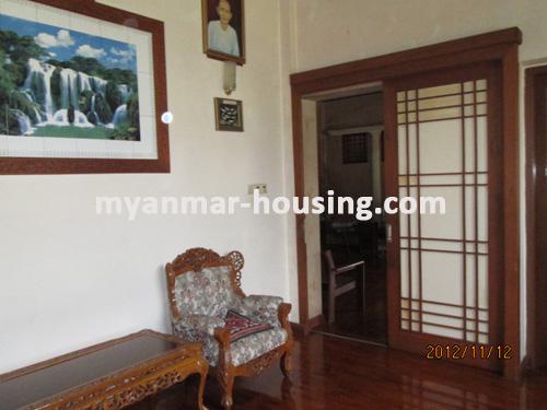 Myanmar real estate - for sale property - No.1612 -  A wide Landed house to sell in Hlaing township! - view of the living room