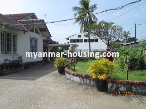 Myanmar real estate - for sale property - No.1612 -  A wide Landed house to sell in Hlaing township! - view of the front