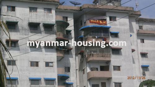 Myanmar real estate - for sale property - No.1639 - Wide and with decorated condo to sell in Tharketa township! - view of the building