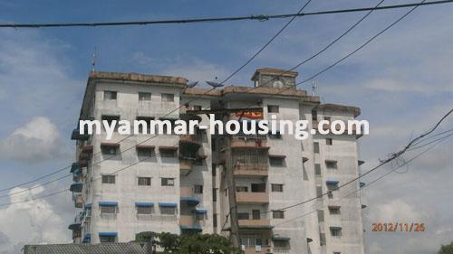 Myanmar real estate - for sale property - No.1639 - Wide and with decorated condo to sell in Tharketa township! - view of the building