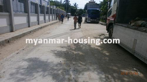 Myanmar real estate - for sale property - No.1639 - Wide and with decorated condo to sell in Tharketa township! - view of the street