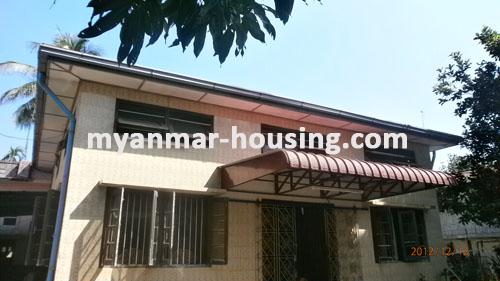 Myanmar real estate - for sale property - No.1647 - Easy for transportation and is a calm , quiet neighbourhood ! - View of the landed house.