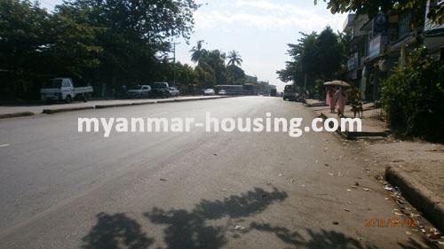 Myanmar real estate - for sale property - No.1685 - Easy for transportation in Mayangone! - View of the street.