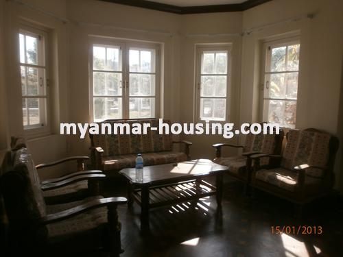 Myanmar real estate - for sale property - No.1698 - Grand and glory house for sale in Maykha housing! - View of the living room.