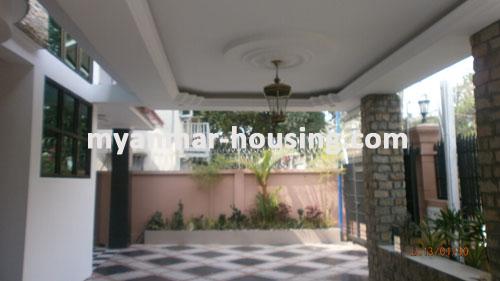 Myanmar real estate - for sale property - No.1711 - Well-decorated landed house in Mayangone! - View of portico.