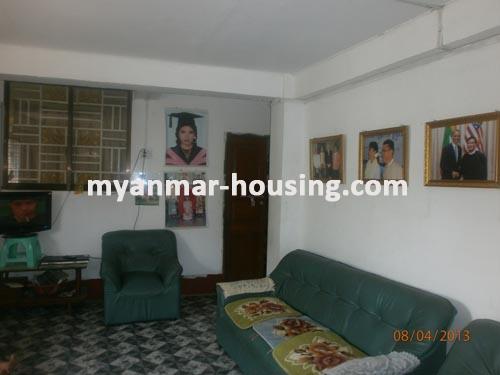 Myanmar real estate - for sale property - No.1815 - Landed house for sale in Kamayut ! - View of living room .