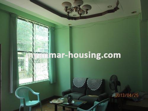 缅甸房地产 - 出售物件 - No.1821 - Two reinforced concrete buildings for sale now ! - View of the living room.