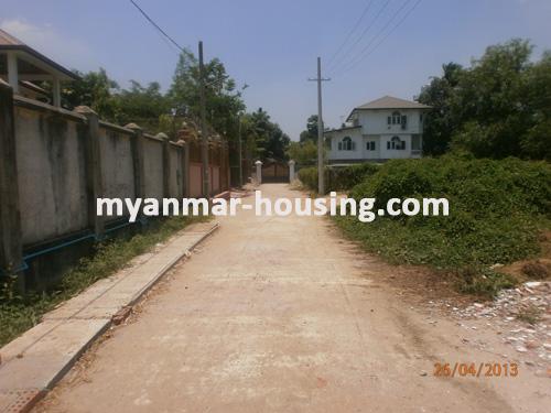 Myanmar real estate - for sale property - No.1825 - Great design detached house for sale now! - View of the street.