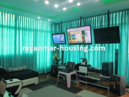 Myanmar real estate - for sale property - No.1843 - Excellent nice pent house with great view ! - View of the living room.