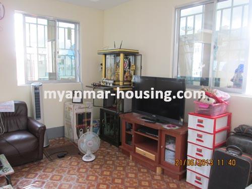 Myanmar real estate - for sale property - No.1916 - Pent house for sale in Lamadaw! - View of the living room.