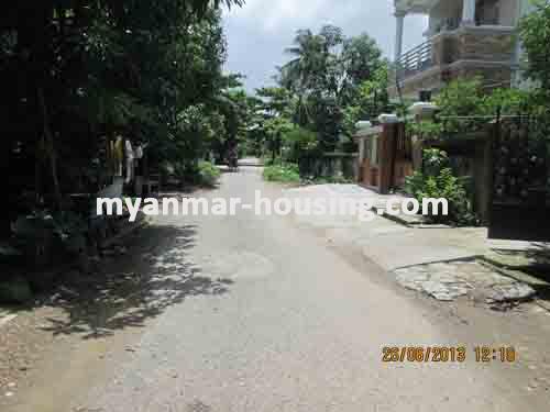 Myanmar real estate - for sale property - No.1925 - Calm and quiet area for sale ! - View of the street..