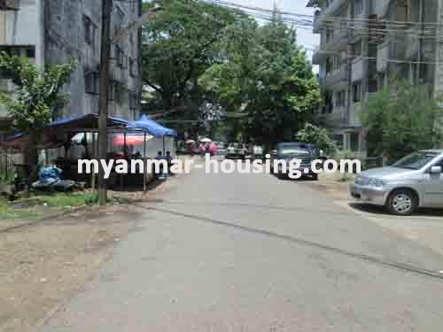 Myanmar real estate - for sale property - No.1949 - Hall type for sale in Pazundaung! - View of the street .