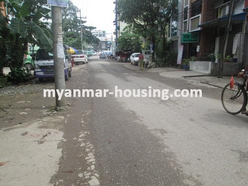 Myanmar real estate - for sale property - No.2034 - Good  apartment for doing business ! - View of the  road .