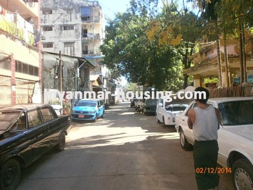 Myanmar real estate - for sale property - No.2072 - Apartment For Sale Near East Point Ocean Super Market! - View of the street.