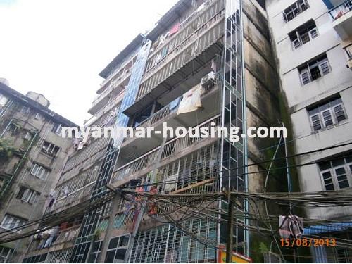 Myanmar real estate - for sale property - No.2080 - Good Apartment now for sale ! - view  of the building.