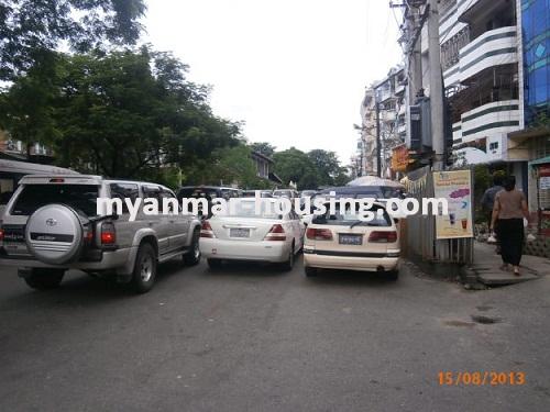 Myanmar real estate - for sale property - No.2080 - Good Apartment now for sale ! - View of the road.