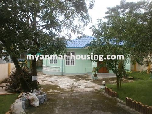 Myanmar real estate - for sale property - No.2091 - A  nice landed house for sale in Mayangone! - Infront side of the building.