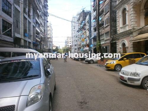 Myanmar real estate - for sale property - No.2113 - Good apartment  now for sale in Pazudaung ! - View of the road.