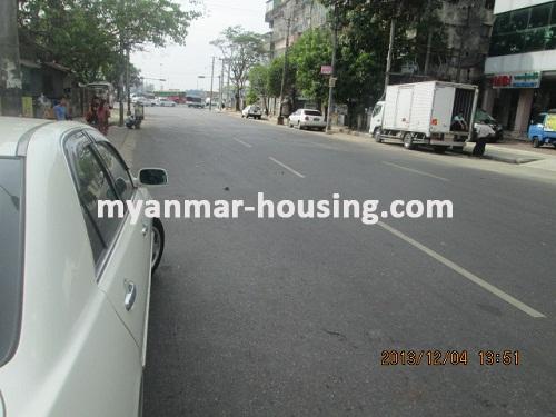 Myanmar real estate - for sale property - No.2251 - Nice location for Sale in Lanmadaw Township. - View of the road.