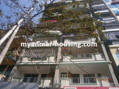 Myanmar real estate - for sale property - No.2275 - An apartment near park for sale! - View of the building.