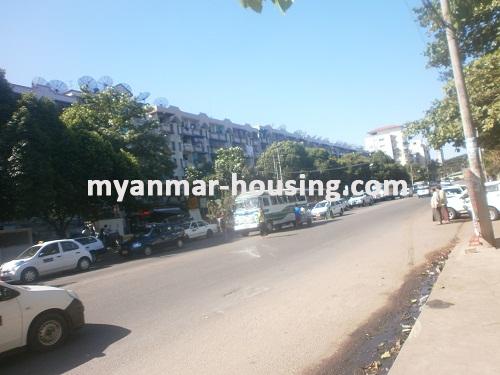 Myanmar real estate - for sale property - No.2308 - An apartment near fly over in Shwe Gone Daing! - View of the road.