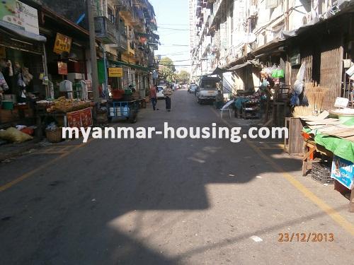 Myanmar real estate - for sale property - No.2319 - Business area for sale in city center! - View of the street.