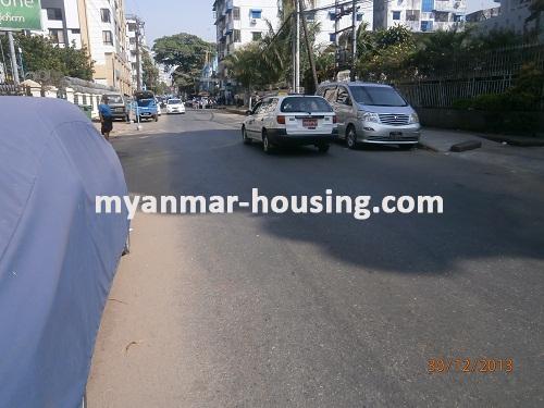 Myanmar real estate - for sale property - No.2337 - Good apartment for sale in Dagon ! - View of the road.