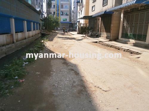 Myanmar real estate - for sale property - No.2347 - Apartment is available! - View of the street.