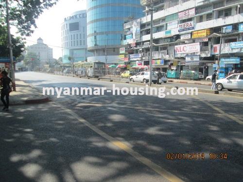 Myanmar real estate - for sale property - No.2350 - Apartment with two stroeys in Kamaryut! - View of the road.