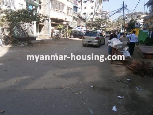 Myanmar real estate - for sale property - No.2352 - An apartment with well renovated for sale in Tarmway ! - View of the street.