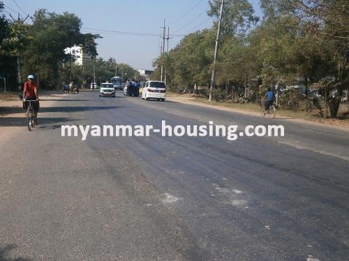 Myanmar real estate - for sale property - No.2382 - Spacious detached house for sale near downtown! - View of the road.