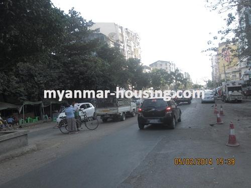 Myanmar real estate - for sale property - No.2438 - An apartment for sale close to Junction Maw Tin! - View of the road.