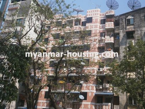 Myanmar real estate - for sale property - No.2453 - Apartment for sale in downtown! - View of the building.