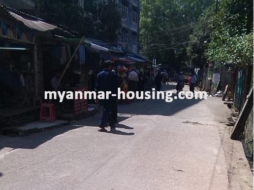 Myanmar real estate - for sale property - No.2482 - Normal landed house for sale in Kamaryut! - View of the Street.