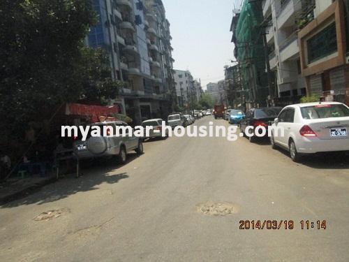 Myanmar real estate - for sale property - No.2496 - Nice location condo for sale! - View of the Street.