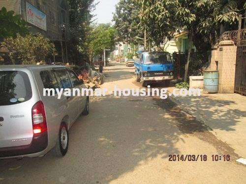 Myanmar real estate - for sale property - No.2499 - Well decorated house now for sale! - View of the road.