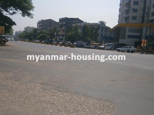 Myanmar real estate - for sale property - No.2501 - Nice location apartment face to Junction ZaWaNa! - View of the Street.