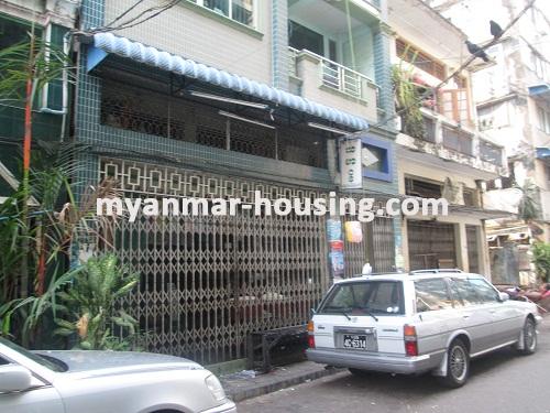 Myanmar real estate - for sale property - No.2513 - Nice an apartment for sale in Lanmadaw! - Front view of the building.